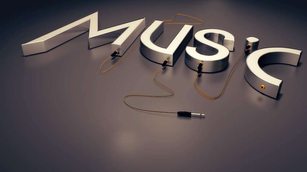 Melodic Essence in 3D Typography wallpaper