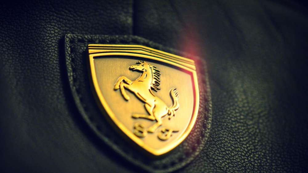 Golden Prancing Horse Emblem wallpaper