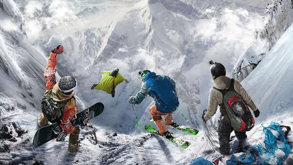 Thrilling Winter Sports Adventure wallpaper