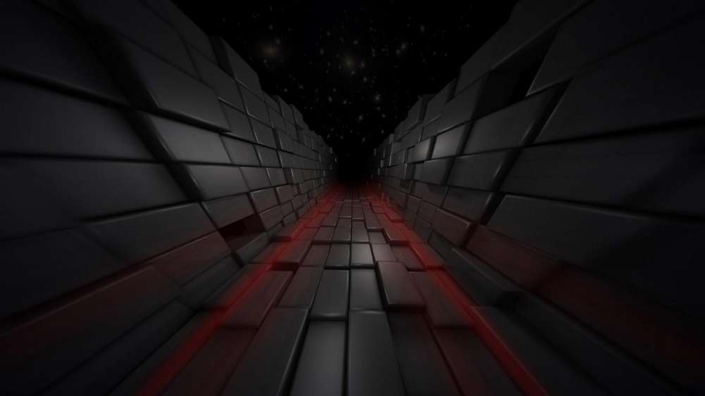 Futuristic Tunnel Illusion wallpaper