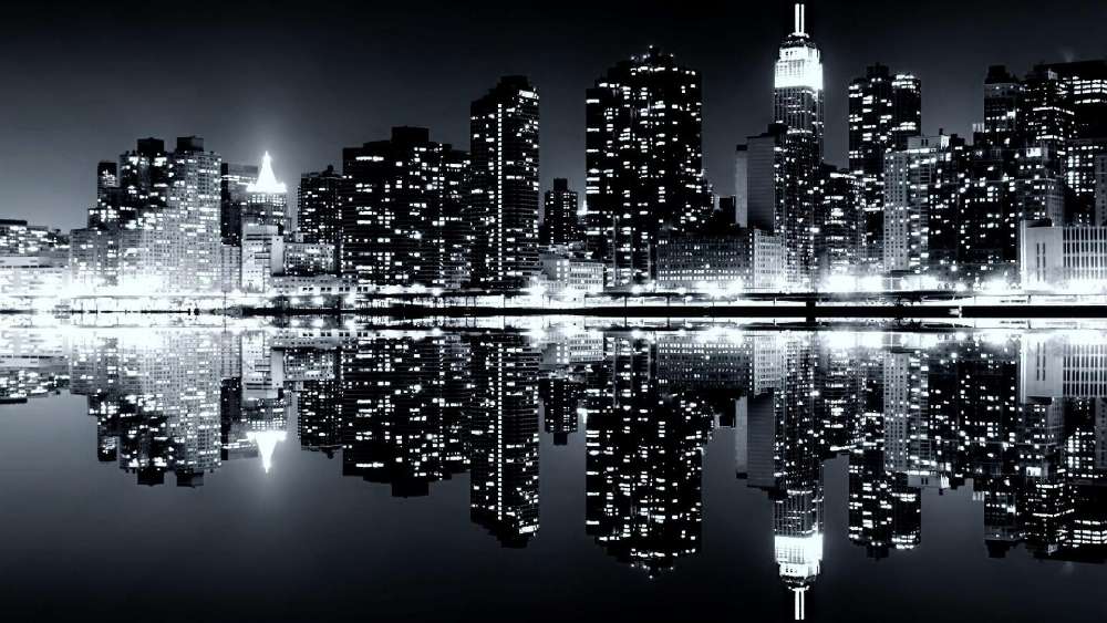 New York City reflection wallpaper