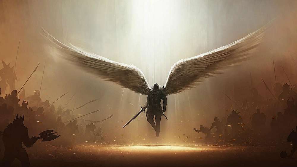 Heavenly Warrior Descends Into Battle wallpaper