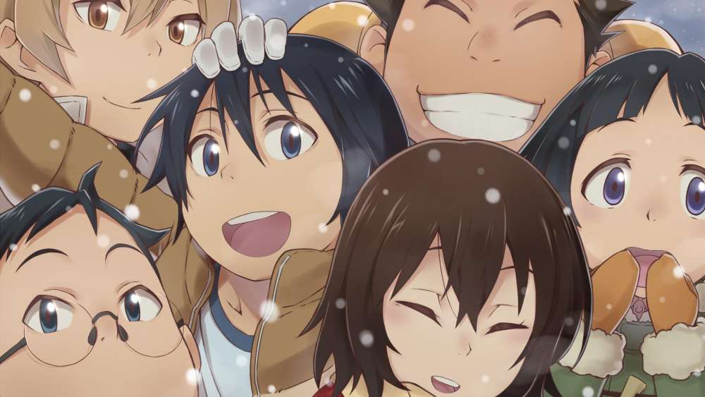 ERASED Anime Friendship Under Snowflakes wallpaper