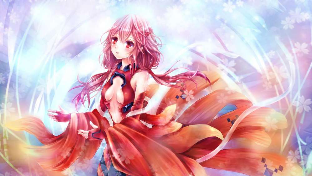 Ethereal Anime Girl in a Magical World wallpaper