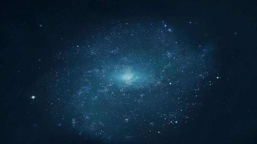 Mystical Galaxy Core in Deep Space wallpaper