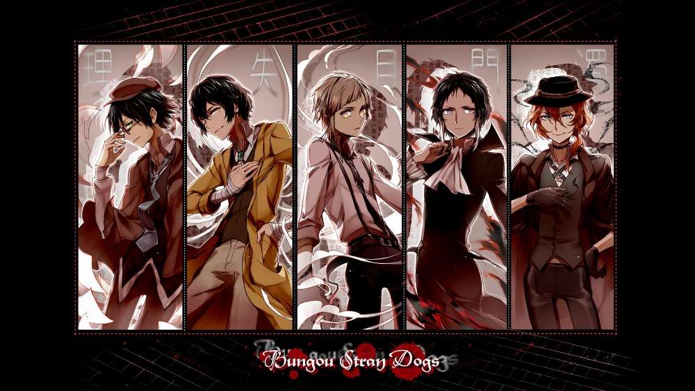 Stylish Bungou Stray Dogs Character Montage wallpaper