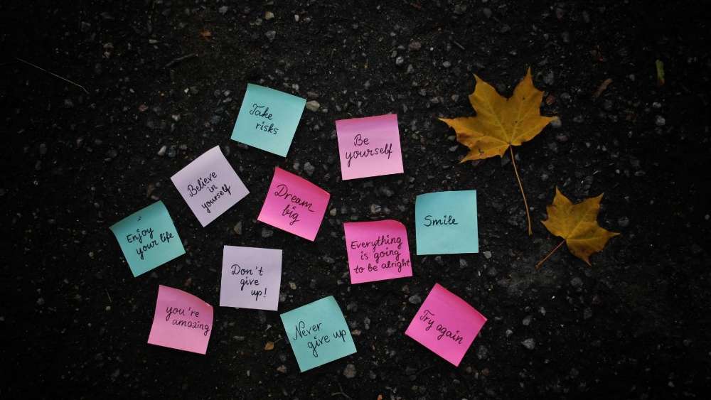 Inspirational Messages Amidst Autumn's Touch wallpaper