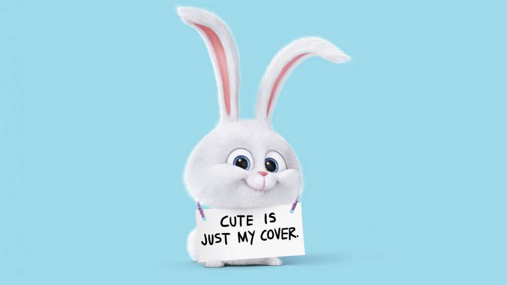 Adorable Bunny with a Secret Message wallpaper