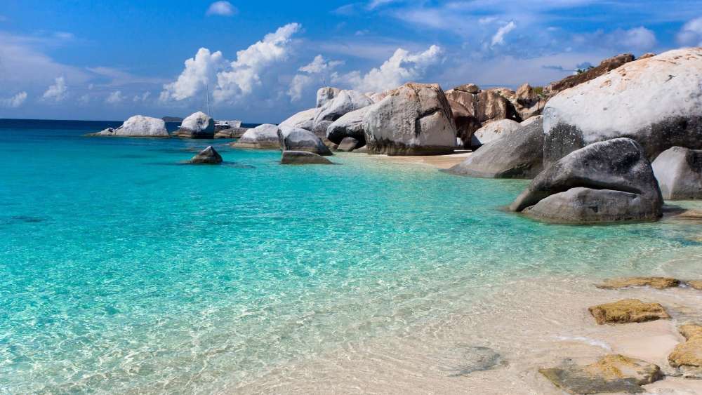 Serene Tropical Beach Oasis wallpaper