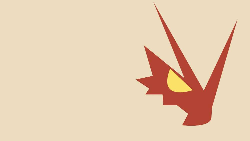 Blazing Stance of Blaziken in Minimalist Art wallpaper