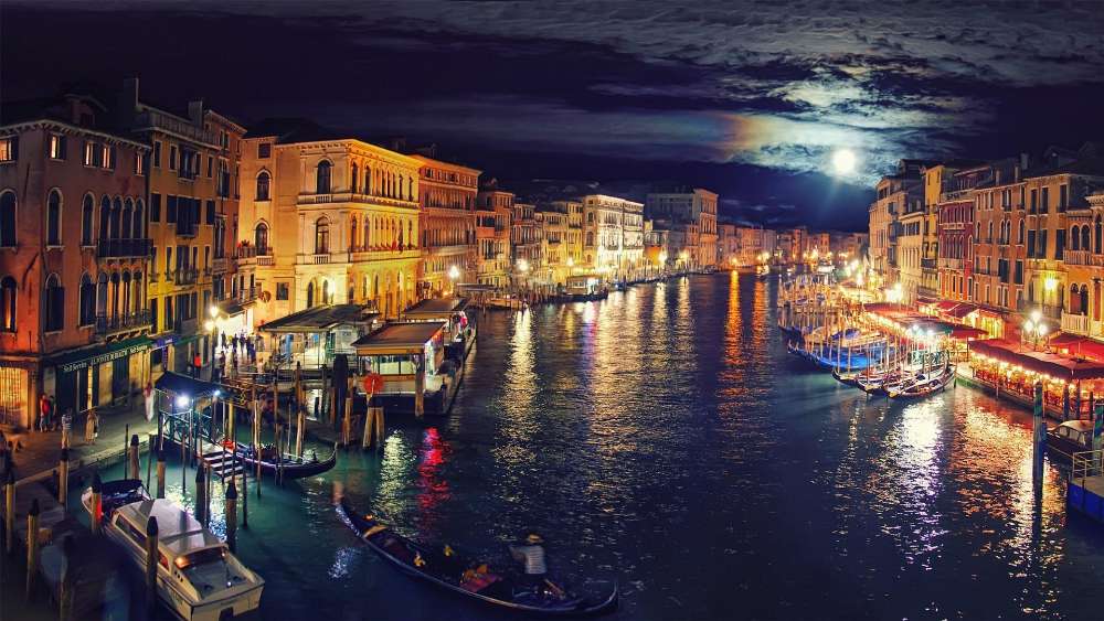 Venetian Nighttime Splendor wallpaper