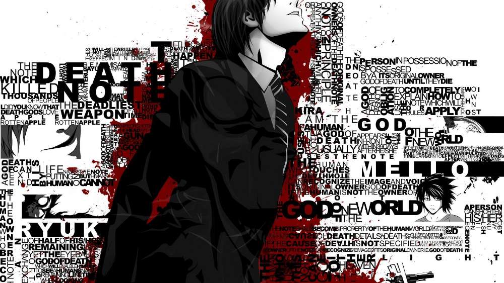 Dark Reflections of Power in Death Note wallpaper