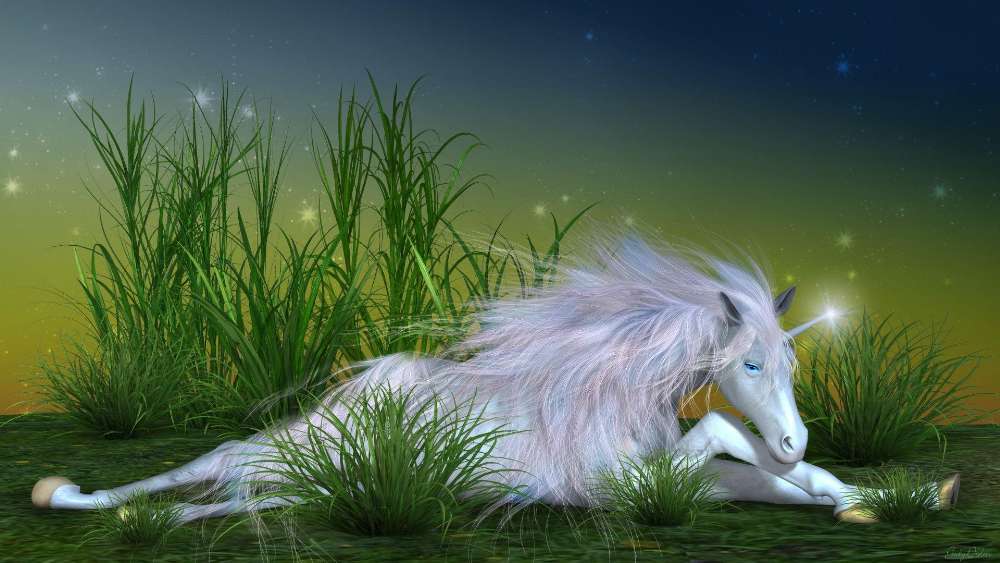 Unicorn Dreamland Tranquility wallpaper