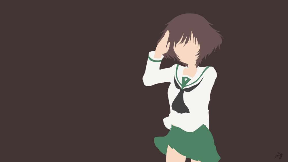 Elegant Simplicity in Anime Style wallpaper