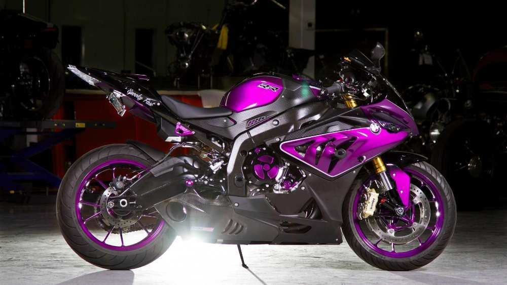 Gleaming Purple S1000RR Motorcycle Power wallpaper