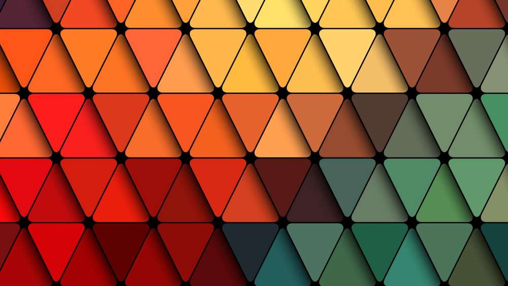 Geometric Spectrum of Warm to Cool Hues wallpaper