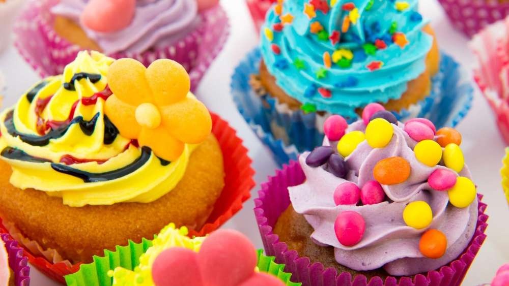 Colorful Cupcakes Delight wallpaper
