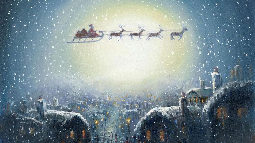 Magical Christmas Eve Flight wallpaper