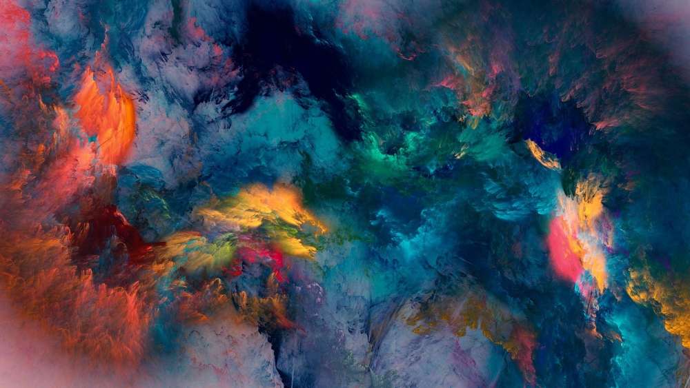 Vibrant Nebula Canvas wallpaper