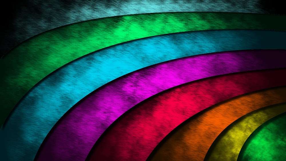Vibrant Curved Spectrum wallpaper
