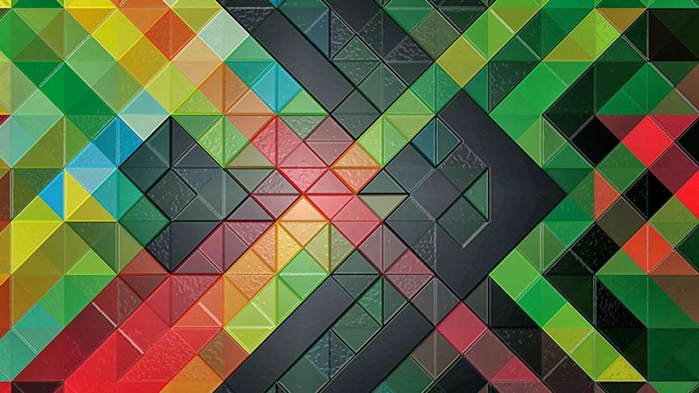 Geometric Spectrum Fusion wallpaper