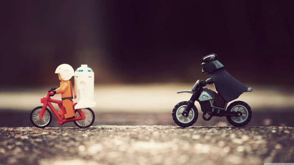 Lego Star Wars Speeder Bike Rivals wallpaper