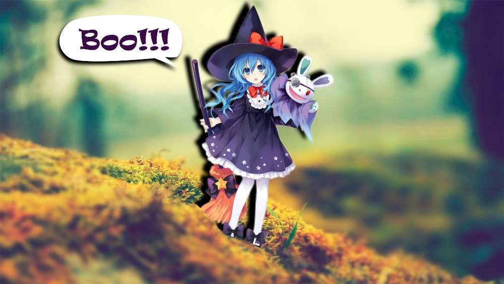 Yoshino's Magical Halloween Greeting wallpaper