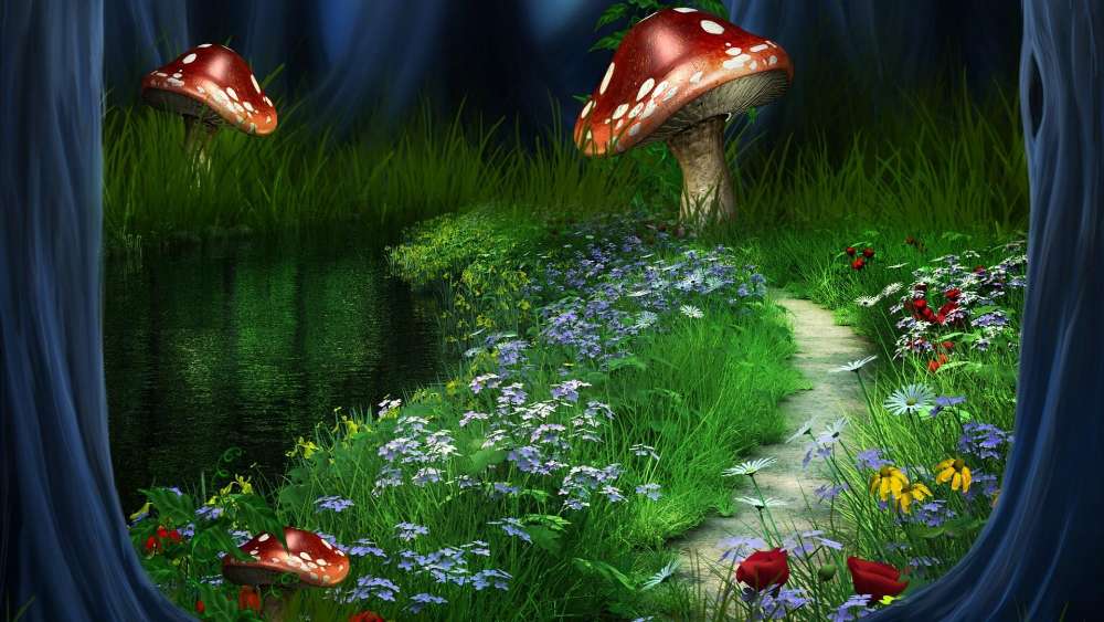 Enchanted Forest Pathway wallpaper