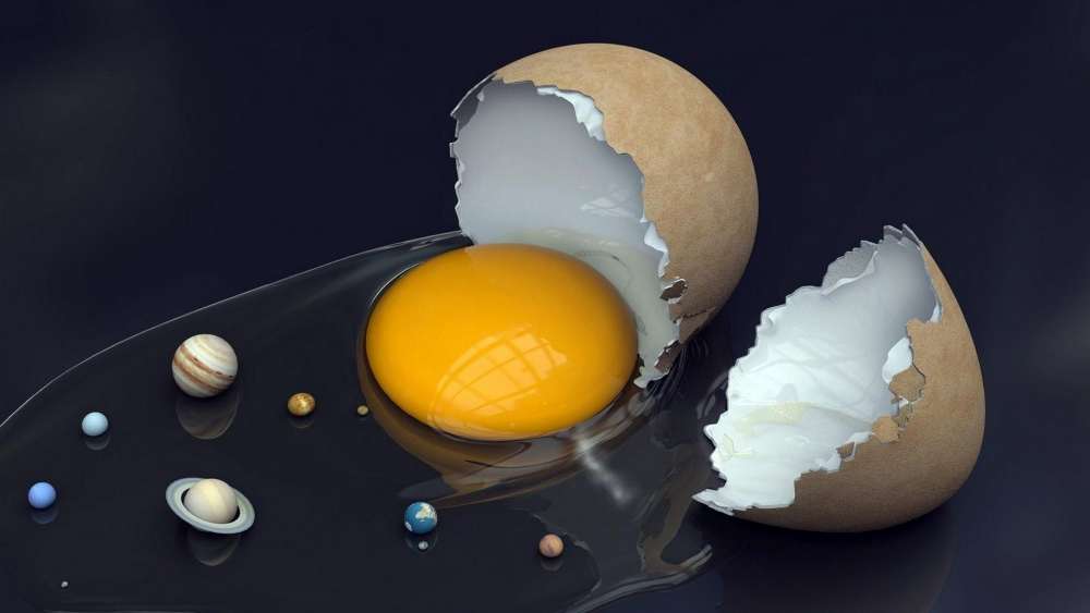 Cracked Egg Universe Reveal wallpaper