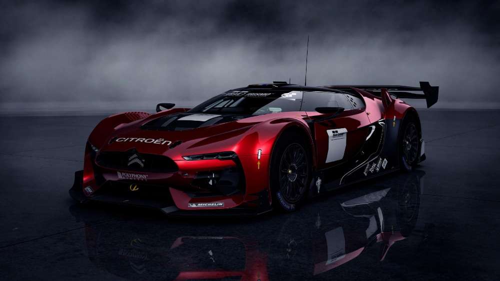 Red Citroën Racing Car Wallpaper wallpaper