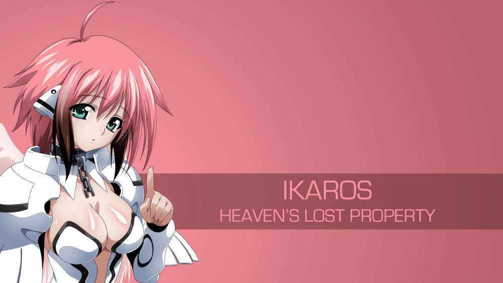 Ikaros from Heaven's Lost Property in Pink wallpaper
