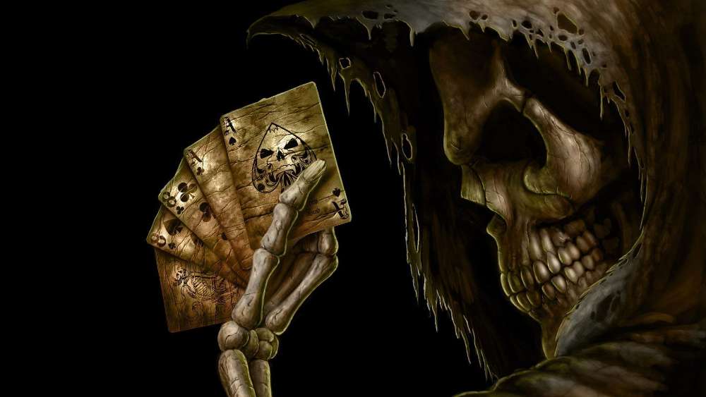 Skeleton's Final Hand in the Game of Death wallpaper