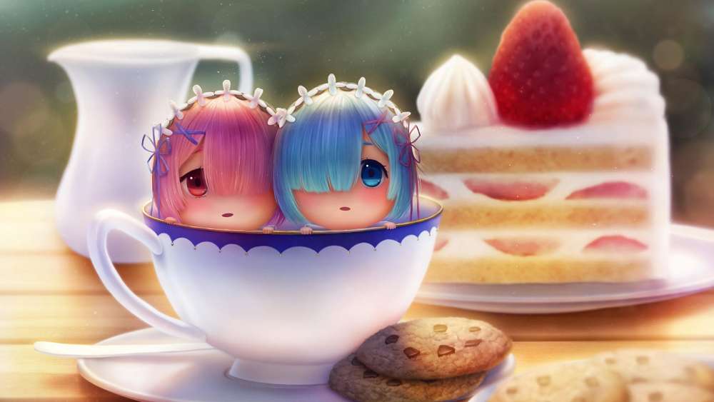 Sweet Encounter in a Cup wallpaper