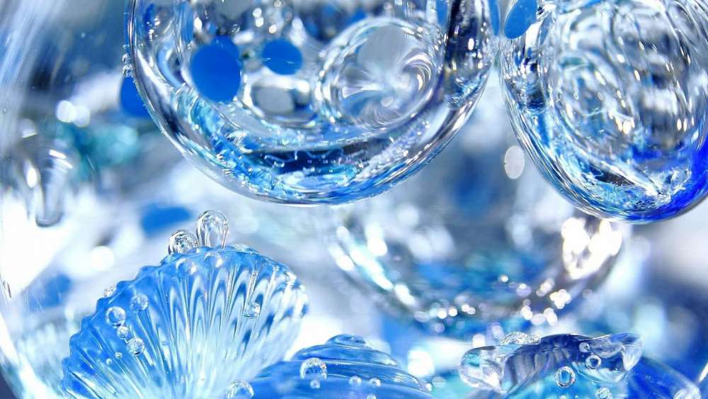 Icy Bubbles Dance in Frozen Splendor wallpaper