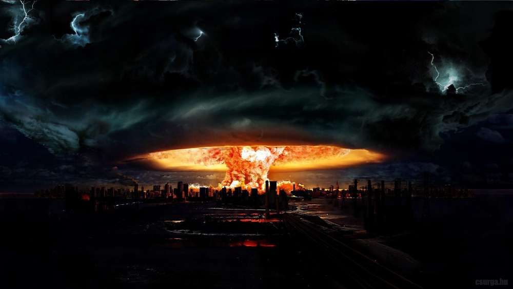 Mysterious Apocalypse in a Futuristic Cityscape wallpaper