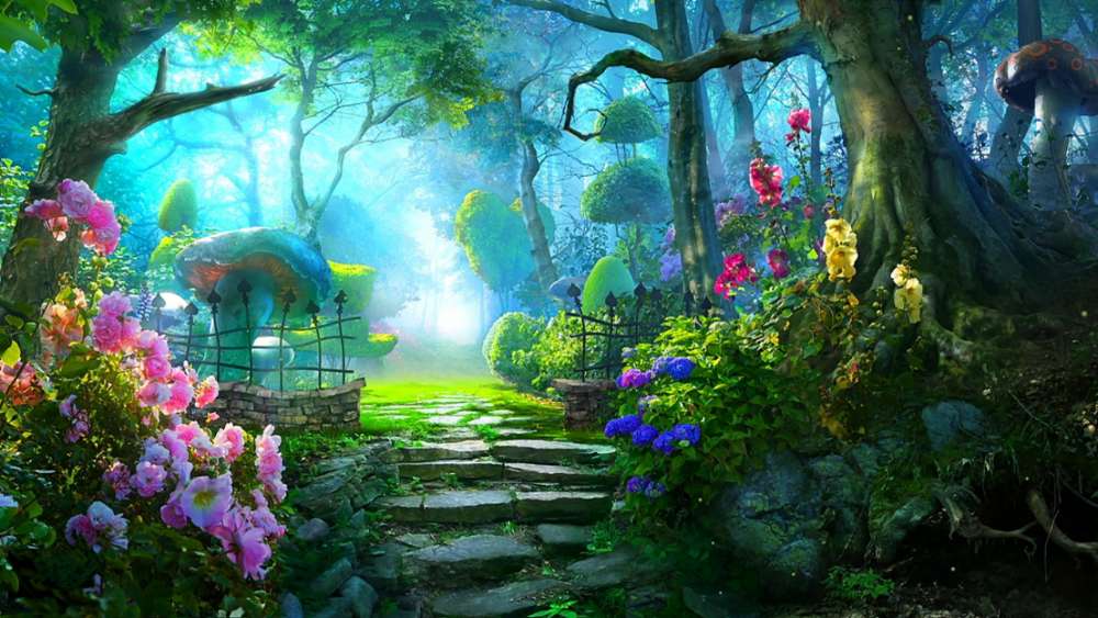 Enchanted Forest Dreamland wallpaper