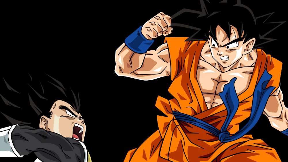 Epic Showdown Goku Versus Vegeta wallpaper