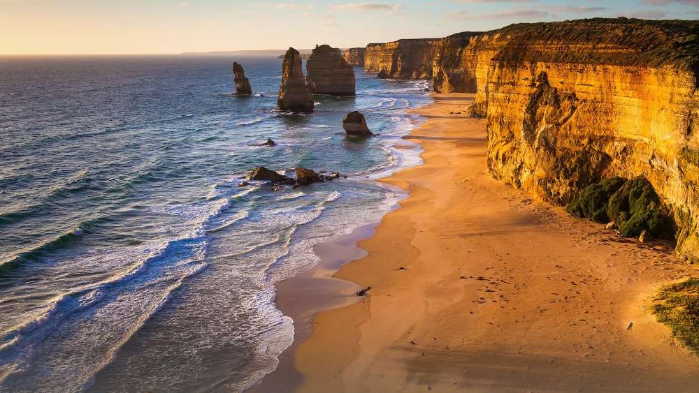 Serenity at the Coastal Cliffs wallpaper
