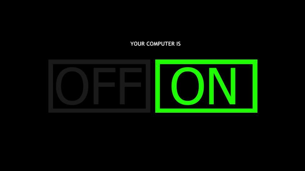 Humorous Neon On and Off Computer Wallpaper wallpaper