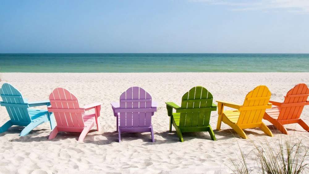 Colorful Beachside Relaxation wallpaper