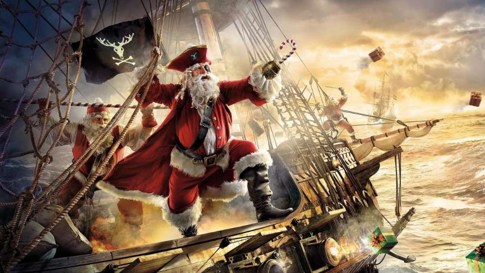 Santa's Pirate Adventure at Christmas wallpaper
