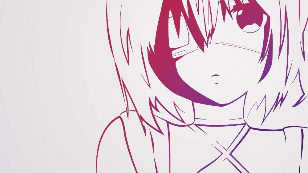 Anime Girl in Monochrome Style wallpaper