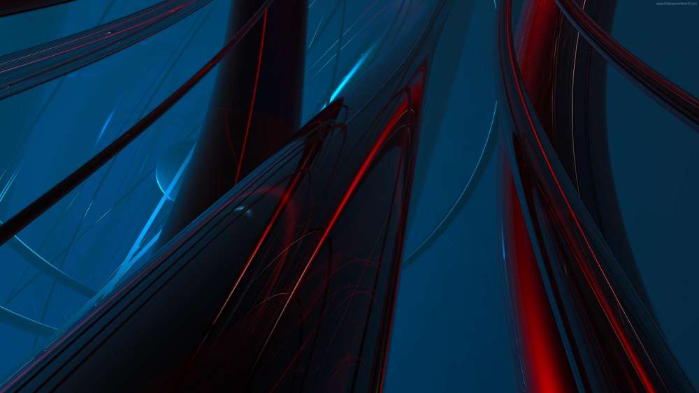 Flowing Neon Tubes in Abstract Elegance wallpaper