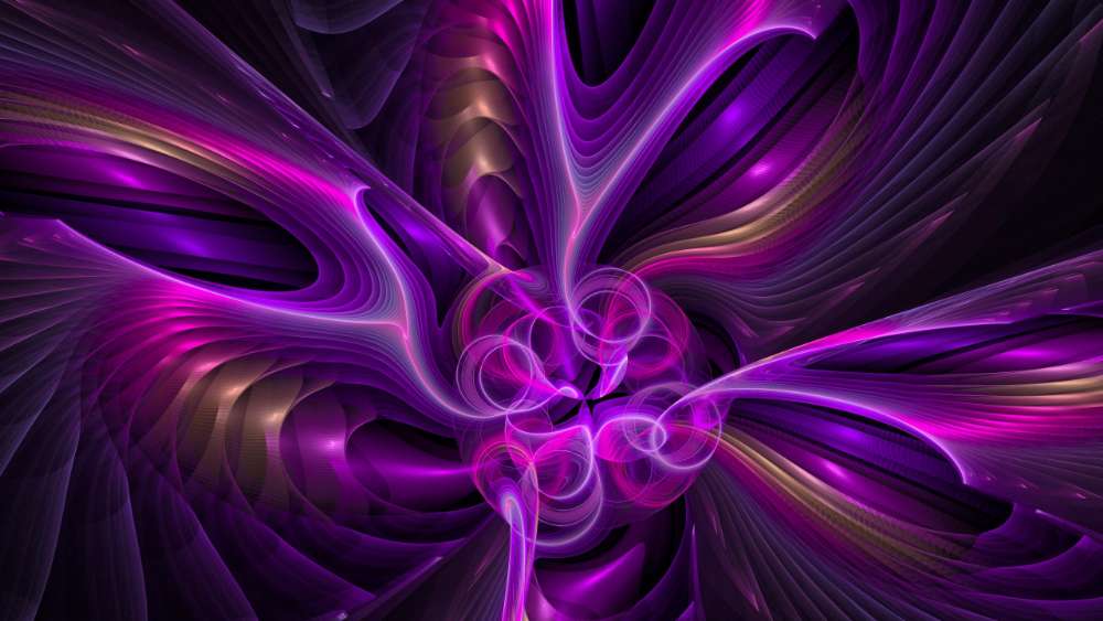 Mystical Purple Wings in 3D Art wallpaper