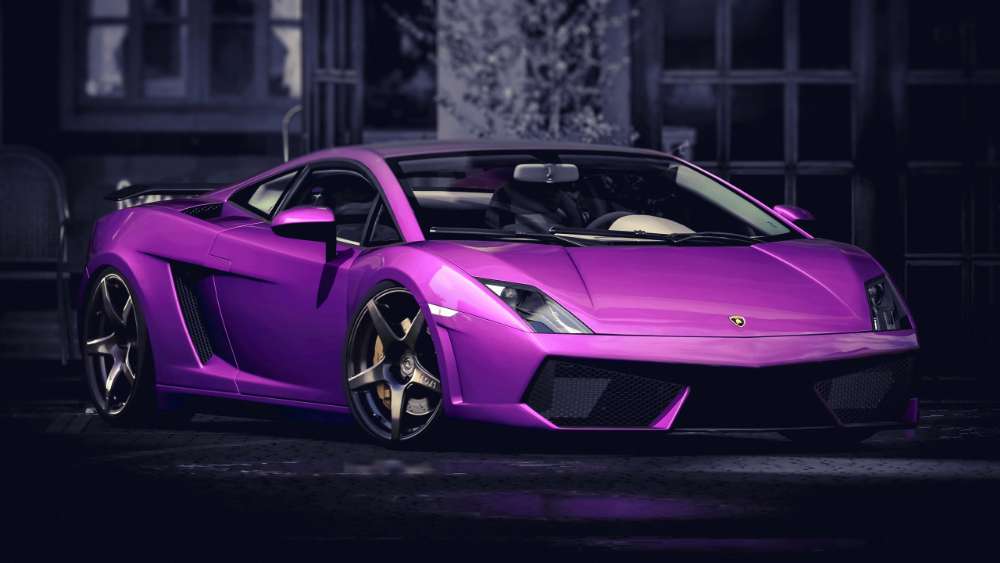 Purple Lamborghini Gallardo Elegance wallpaper