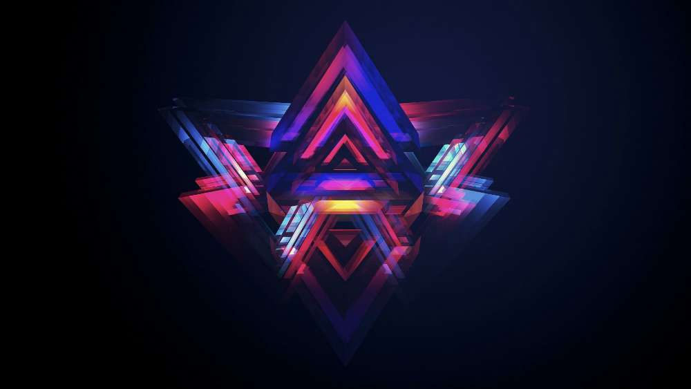 Colorful triangles graphic design wallpaper