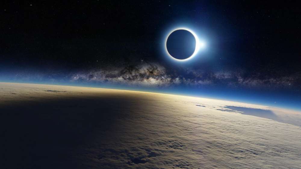 Eclipse Over an Alien Horizon wallpaper