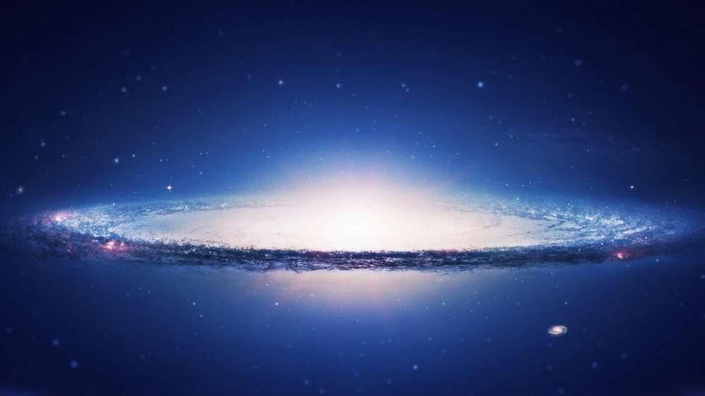 Ethereal Blue Spiral Galaxy wallpaper