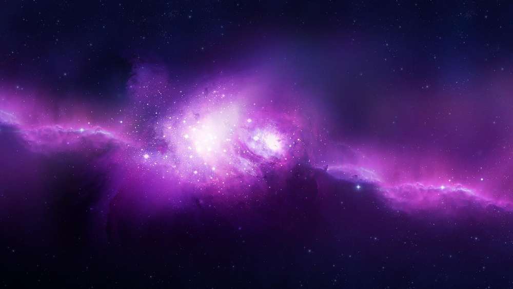 Mystical Violet Nebula Expanse wallpaper