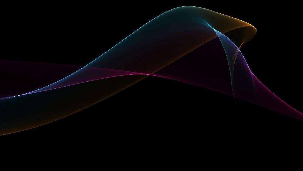 Flowing Neon Curves Evoke Digital Serenity wallpaper
